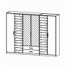 Fairway Furniture Terano 0T5U Hinged 6 Door 2 Drawer Combi Robe (Width 271cm)