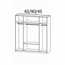 Fairway Furniture Texas 03R9 Hinged 4 Door (2 Mirrors) Robe