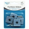 Fairway Furniture Floorgard Glides - 30 x 30mm Square - Pack of 4