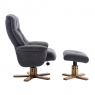 Beaufort Swivel Recliner Chair and Stool Set - Lisbon Grey