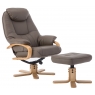 Harlow Swivel Recliner Chair and Stool Set