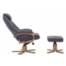 Fairway Furniture Harlow Swivel Recliner Chair and Stool Set - Grey Fabric