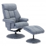 Leon Swivel Recliner Chair and Stool Set