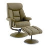 Tempest Swivel Recliner Chair and Stool Set