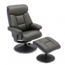 Tempest Swivel Recliner Chair and Stool Set