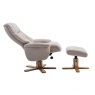 Fairway Furniture Beaufort Swivel Recliner Chair and Stool Set - Lisbon Wheat