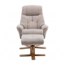 Fairway Furniture Beaufort Swivel Recliner Chair and Stool Set - Lisbon Wheat