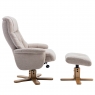 Fairway Furniture Beaufort Swivel Recliner Chair and Stool Set - Lisbon Wheat
