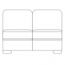 Eden 122AL - 1.5 Seater Armless Section