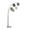 Annecy Floor Lamp-Dimmable-Chrome Finish-Multi Colour Shades