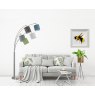 Fairway Furniture Annecy Floor Lamp-Dimmable-Chrome Finish-Multi Colour Shades