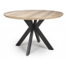 Brooklyn Round Fixed Top Dining Table - 120cm