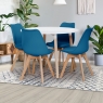 Utah Set of Four Dining Chairs (Single Colour)