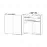 Lias 4YD2 Gliding 2 Door Robe