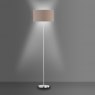 Loft Floor Lamp-Nickel Finish-Cappuccino Shade