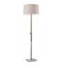 Munchen Floor Lamp-Adjustable-Nickel Finish-American Oak Sand