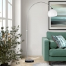 Pia Floor Lamp-Steel Finish