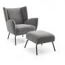 Zola Accent Chair and Stool Set