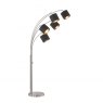 Fairway Furniture Tignes Floor Lamp-Chrome Finish-Black Shades