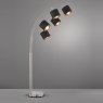 Fairway Furniture Tignes Floor Lamp-Chrome Finish-Black Shades