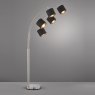 Tignes Floor Lamp-Chrome Finish-Black Shades