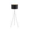 Fairway Furniture Wotan Floor Lamp-Chrome Finish-Black Shades