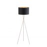 Wotan Floor Lamp-Chrome Finish-Black Shades