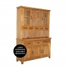 Fairway Furniture Hampton Dining Large Glazed Hutch Top - 5 Drawers