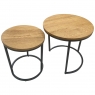 Fairway Furniture Style Round Nest of 2 Lamp Tables