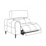 Fairway Furniture Calgary 1.5 Seater Power Recliner Section with USB