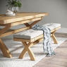 Fairway Furniture Nanterre Cross Leg Dining Bench with Cushion