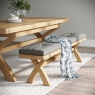Fairway Furniture Nanterre Cross Leg Dining Bench with Cushion