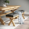 Fairway Furniture Nanterre Cross Leg Dining Bench with Cushion