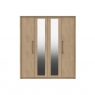 Fairway Furniture Erin 4 Door Wardrobe with 2 Mirrors