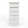 Crantock 5 Drawer Tall Wellington Chest - Oak Top