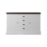 Newhaven Medium Sideboard - 2 Door - 4 Centre Drawers - Oak Top