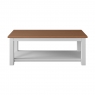 Newhaven Small Coffee Table with Shelf - Straight Legs - Oak Top