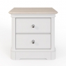 Crantock Large Bedside Chest - 2 Drawers - Oak Top
