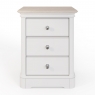 Crantock Large Bedside Chest - 3 Drawers - Oak Top