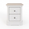 Crantock Small Bedside Chest - 2 Drawers - Oak Top