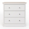 Crantock Wide 3 Drawer Chest - Oak Top