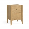Portree Bedroom Bedside Chest - 2 Drawers - Natural Oak