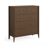 Portree Bedroom 2 + 3 Drawer Chest - Brown Oak
