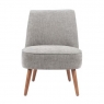 Raven Bedroom Chair - Fabric - Wooden Legs