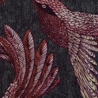 Paradise Bird - Mulberry (Accent)